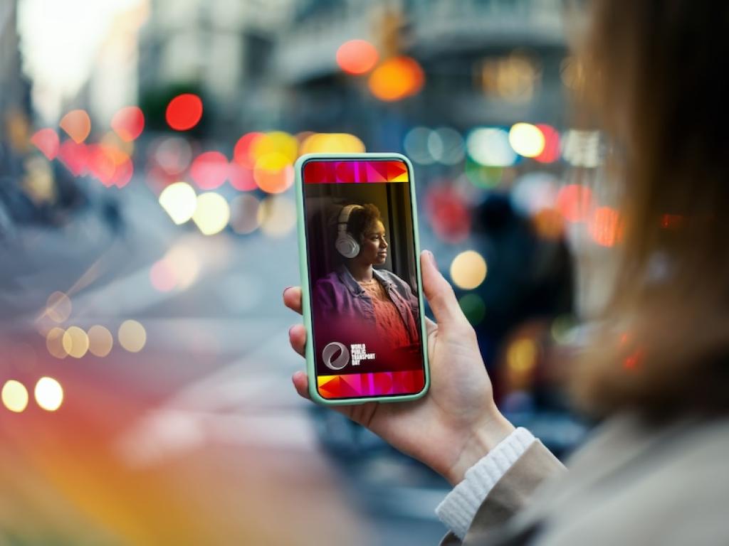 Example of a branded page layout on a mobile phone screen