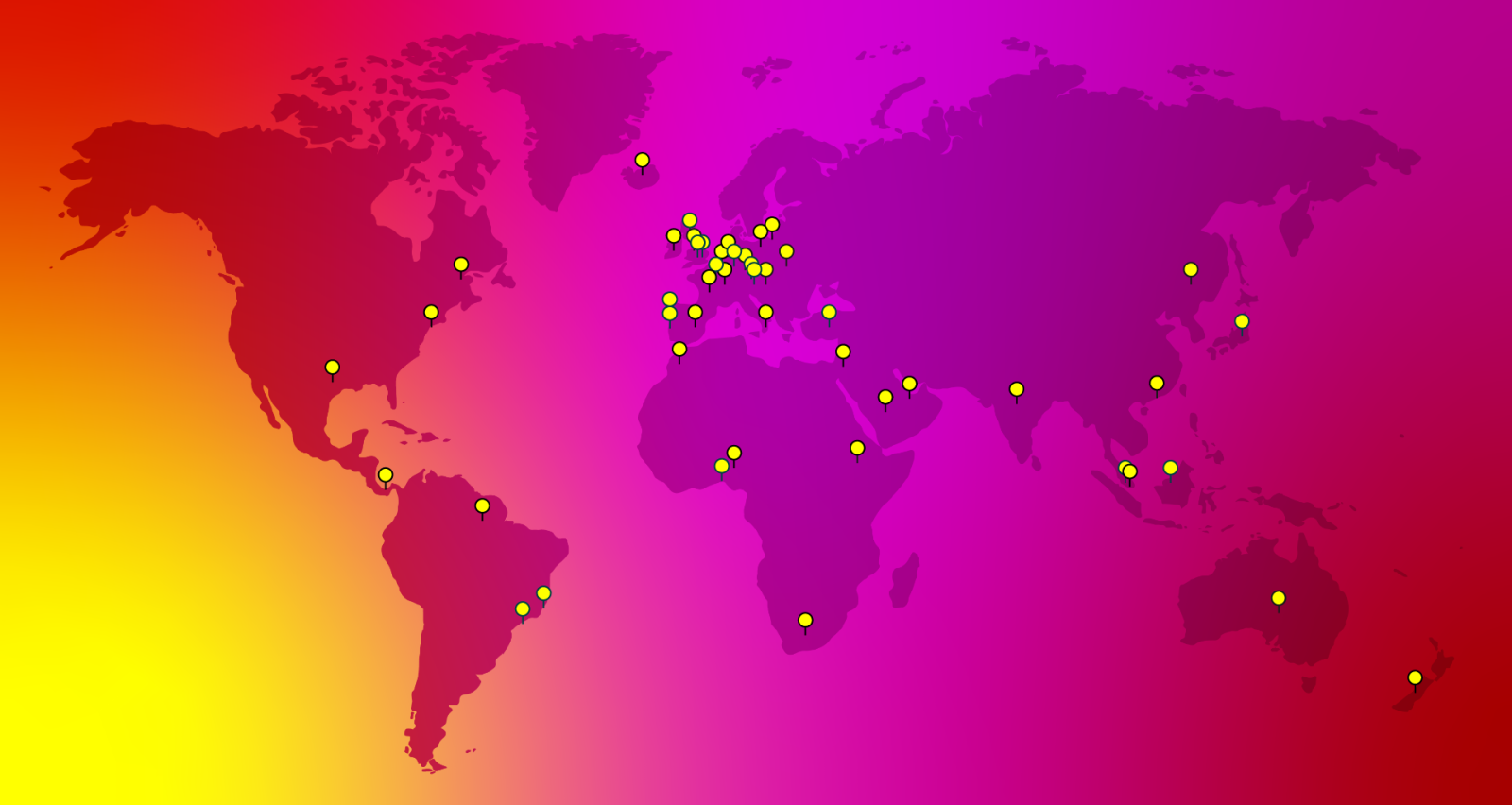 map showing countries that have agreed to participate