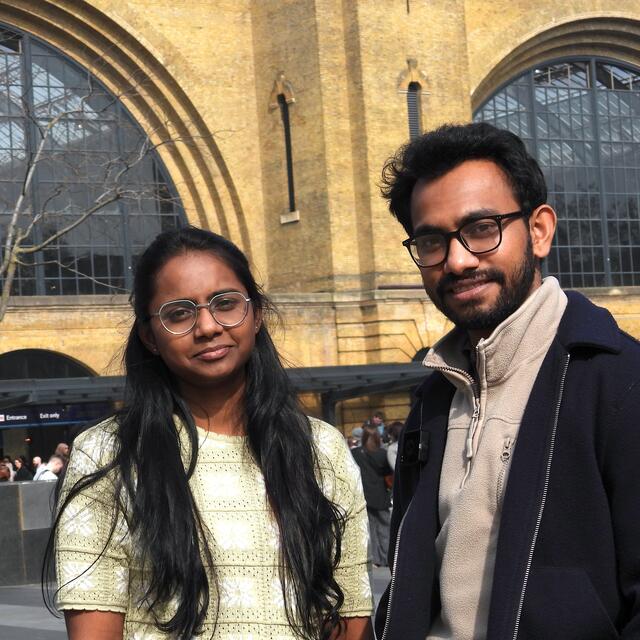 A picture of Rahul and his partner 